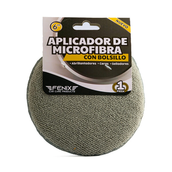 APLICADOR DE MICROFIBRA CON BOLSILLO DE 6"